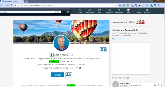 odstranil mi svůj datovací profil