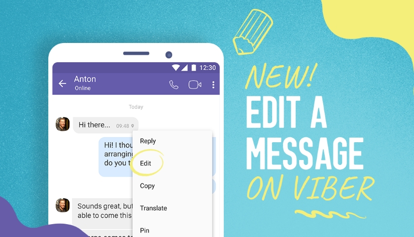 Viber edit message