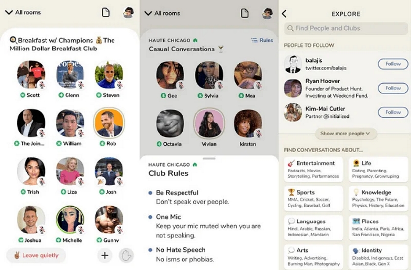 Clubhouse social audio app