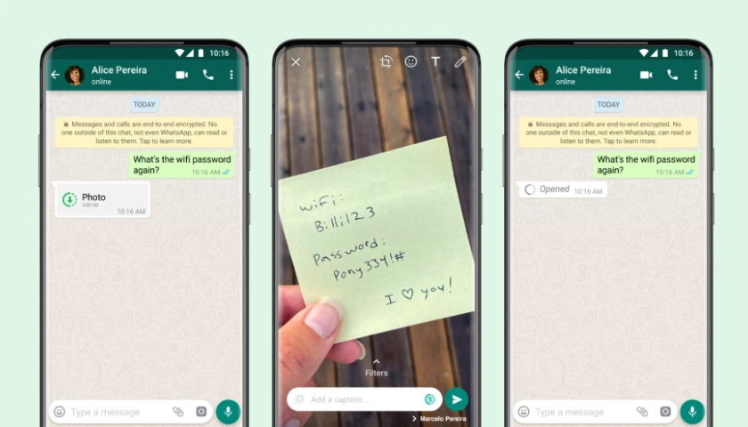 View Once Photos and Videos on WhatsApp