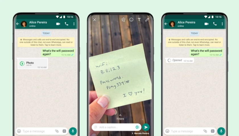 View Once Photos and Videos on WhatsApp