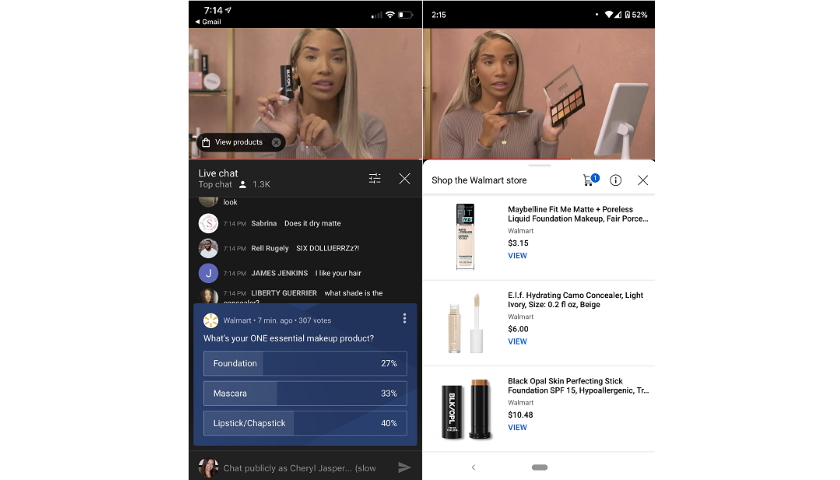 YouTube Live-Stream Shopping