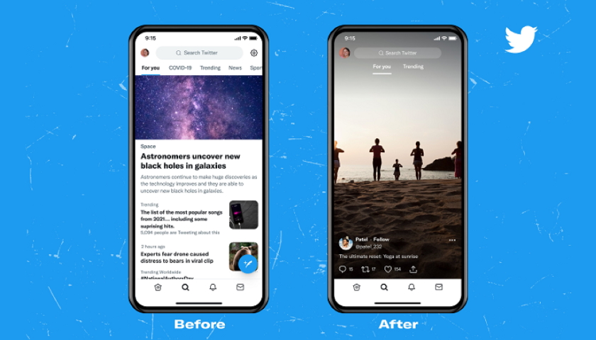 Twitter test full-screen display like TikTok
