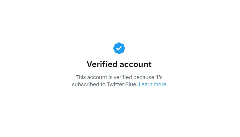 Twitter Blue account