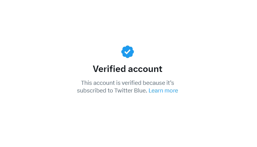 Twitter Blue account