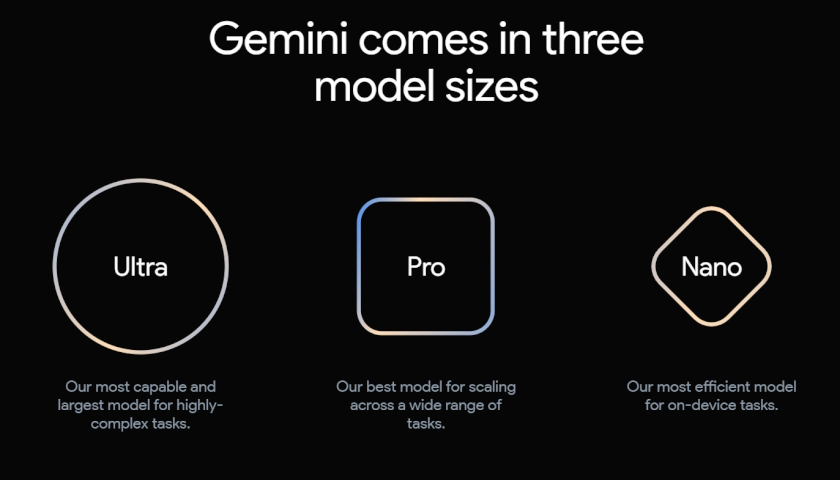 Google Gemini models