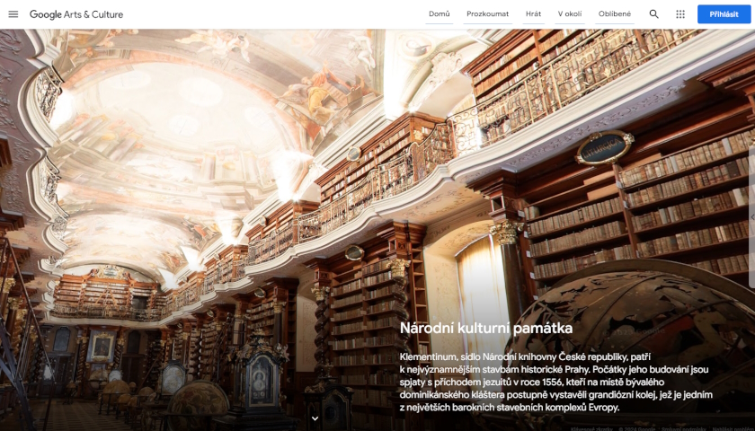 Národní knihovna a Google Arts & Culture