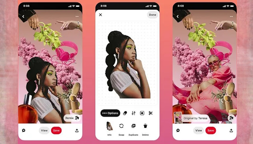 Pinterest přidává možnosti remixování a sdílení koláží