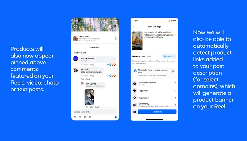 Meta spouští aktualizované zobrazení affiliate odkazů v příspěvcích a komentářích