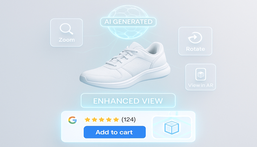 Google spouští generování 3D objektů na bázi AI pro nákupní nabídky