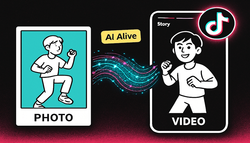 TikTok přidává novou možnost animovat statické obrázky pomocí AI